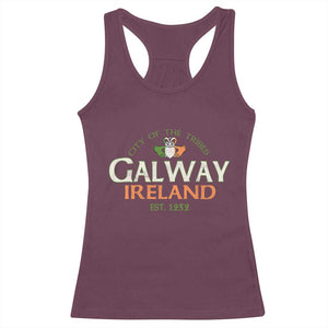 Claddagh Galway Ireland Racerback Tank Top City Of The Tribes Est 1232 TS11 Maroon Print Your Wear