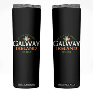 Claddagh Galway Ireland Skinny Tumbler City Of The Tribes Est 1232 TS11 Black Print Your Wear