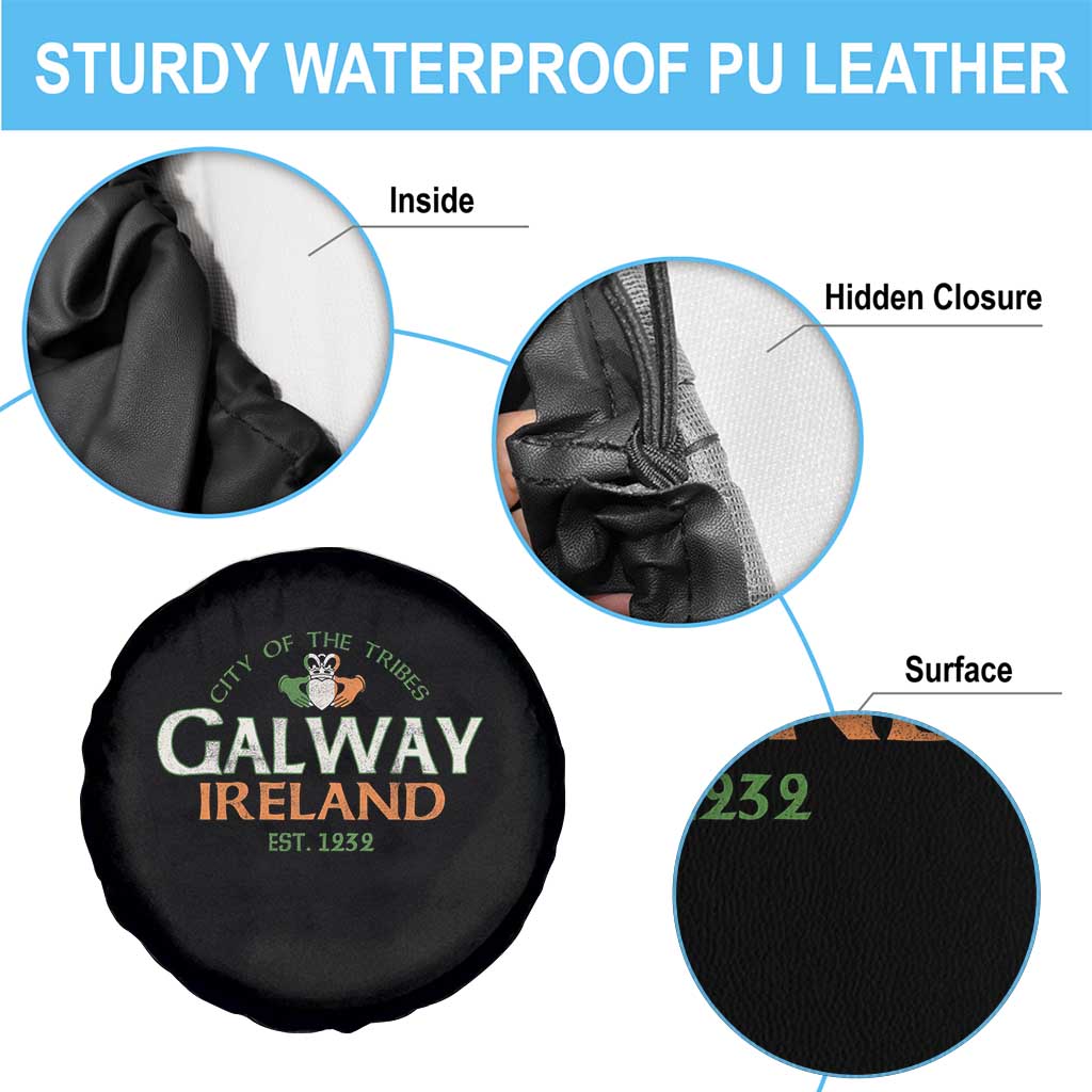 Claddagh Galway Ireland Spare Tire Cover City Of The Tribes Est 1232 TS11 Print Your Wear