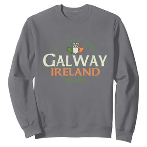 Claddagh Galway Ireland Sweatshirt City Of The Tribes Est 1232 TS11 Charcoal Print Your Wear