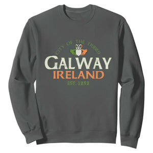 Claddagh Galway Ireland Sweatshirt City Of The Tribes Est 1232 TS11 Dark Heather Print Your Wear