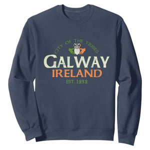 Claddagh Galway Ireland Sweatshirt City Of The Tribes Est 1232 TS11 Navy Print Your Wear