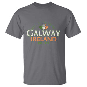 Claddagh Galway Ireland T Shirt City Of The Tribes Est 1232 TS11 Charcoal Print Your Wear