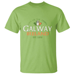 Claddagh Galway Ireland T Shirt City Of The Tribes Est 1232 TS11 Lime Print Your Wear