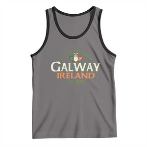 Claddagh Galway Ireland Tank Top City Of The Tribes Est 1232 TS11 Deep Heather Black Print Your Wear