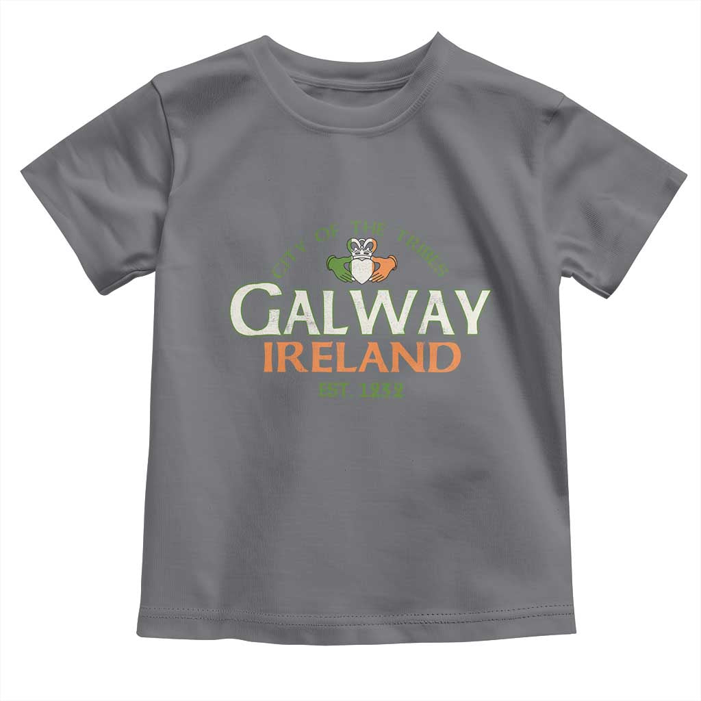 Claddagh Galway Ireland Toddler T Shirt City Of The Tribes Est 1232 TS11 Charcoal Print Your Wear