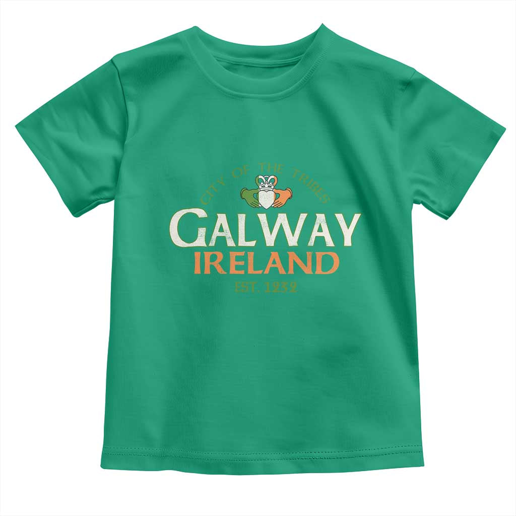 Claddagh Galway Ireland Toddler T Shirt City Of The Tribes Est 1232 TS11 Irish Green Print Your Wear