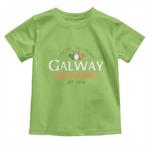 Claddagh Galway Ireland Toddler T Shirt City Of The Tribes Est 1232 TS11 Lime Print Your Wear