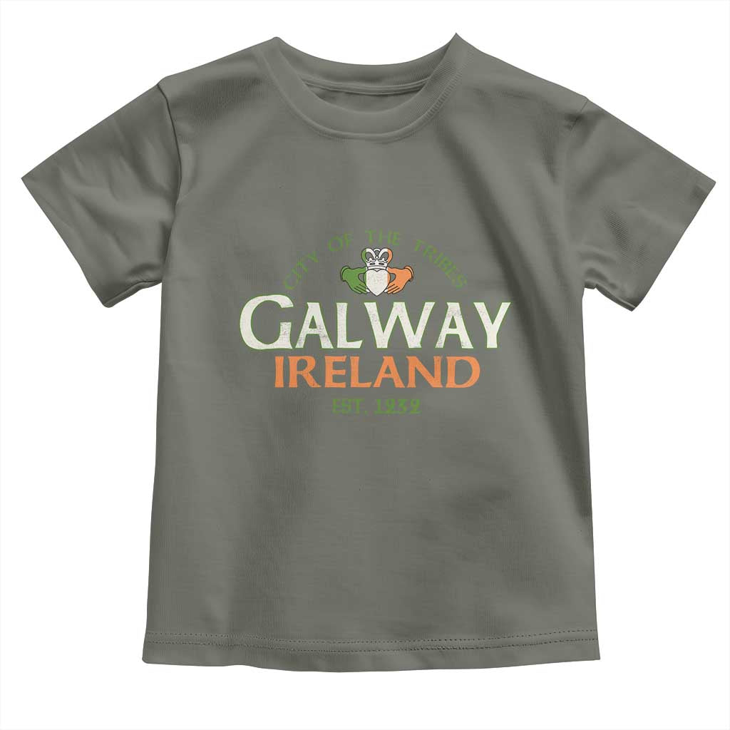 Claddagh Galway Ireland Toddler T Shirt City Of The Tribes Est 1232 TS11 Military Green Print Your Wear