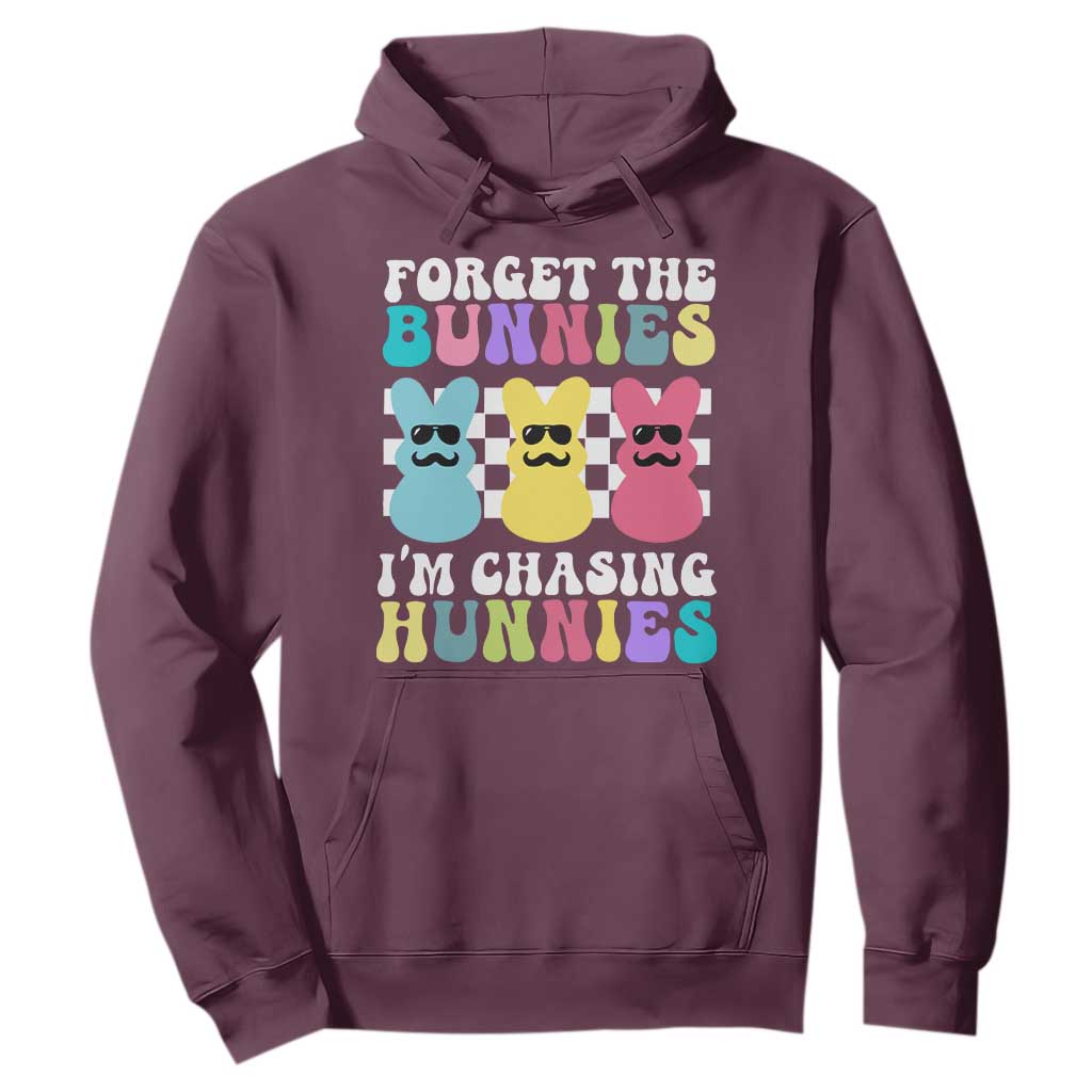 Funny Easter Forget The Bunnies I Am Chasing Hunnies Hoodie TS11 Maroon Print Your Wear