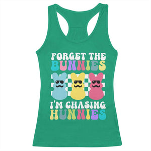 Funny Easter Forget The Bunnies I Am Chasing Hunnies Racerback Tank Top TS11 Irish Green Print Your Wear