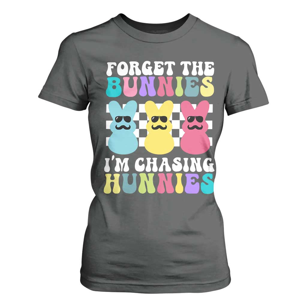 Funny Easter Forget The Bunnies I Am Chasing Hunnies T Shirt For Women TS11 Dark Heather Print Your Wear