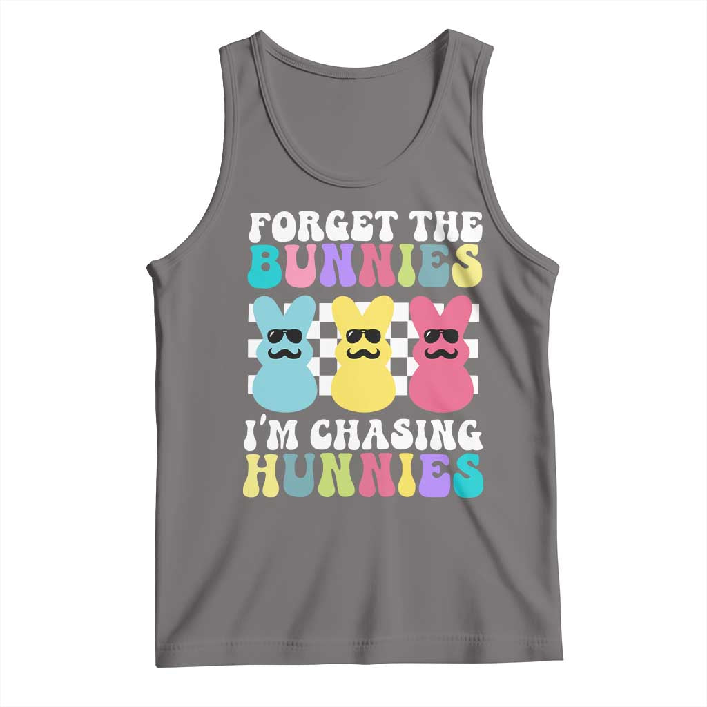 Funny Easter Forget The Bunnies I Am Chasing Hunnies Tank Top TS11 Deep Heather Print Your Wear