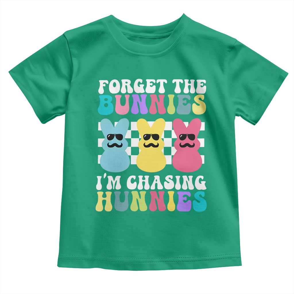 Funny Easter Forget The Bunnies I Am Chasing Hunnies Toddler T Shirt TS11 Irish Green Print Your Wear