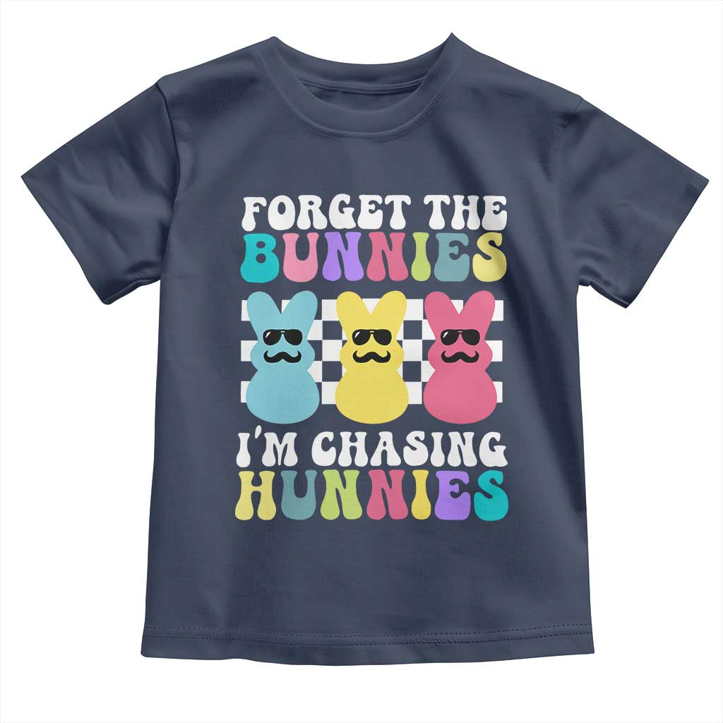 Funny Easter Forget The Bunnies I Am Chasing Hunnies Toddler T Shirt TS11 Navy Print Your Wear