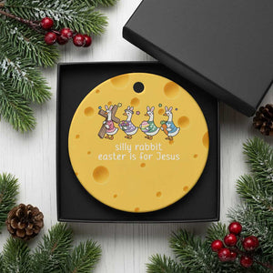 Funny Easter Day Silly Goose Ceramic Ornament Silly Rabbit Easter Is For Jesus TS11 1pc Yellow Cheese Print Your Wear