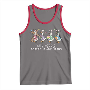 Funny Easter Day Silly Goose Tank Top Silly Rabbit Easter Is For Jesus TS11 Deep Heather Red Print Your Wear