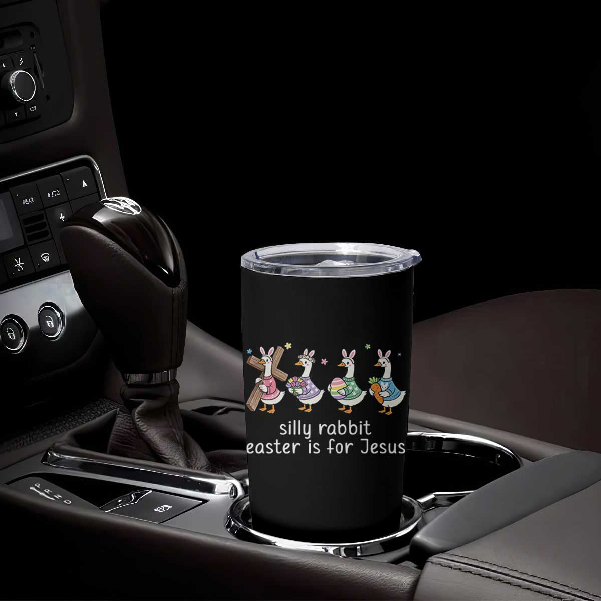 Funny Easter Day Silly Goose Tumbler Cup Silly Rabbit Easter Is For Jesus TS11 Print Your Wear