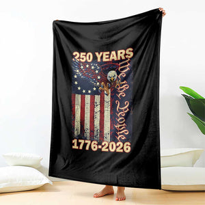 250th Anniversary USA Patriotic Throw Blanket 250 Years We The People Vintage Bald Eagle TS11 Print Your Wear