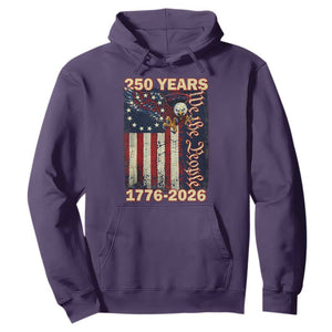 250th Anniversary USA Patriotic Hoodie 250 Years We The People Vintage Bald Eagle TS11 Purple Print Your Wear