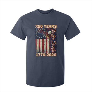 250th Anniversary USA Patriotic T Shirt For Kid 250 Years We The People Vintage Bald Eagle TS11 Navy Print Your Wear