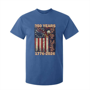 250th Anniversary USA Patriotic T Shirt For Kid 250 Years We The People Vintage Bald Eagle TS11 Royal Blue Print Your Wear