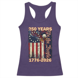 250th Anniversary USA Patriotic Racerback Tank Top 250 Years We The People Vintage Bald Eagle TS11 Purple Print Your Wear