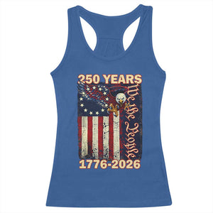 250th Anniversary USA Patriotic Racerback Tank Top 250 Years We The People Vintage Bald Eagle TS11 Royal Blue Print Your Wear