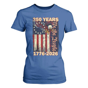 250th Anniversary USA Patriotic T Shirt For Women 250 Years We The People Vintage Bald Eagle TS11 Royal Blue Print Your Wear