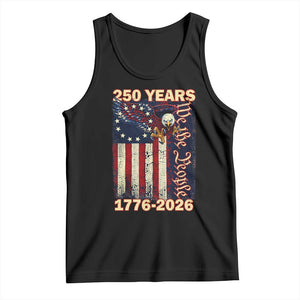 250th Anniversary USA Patriotic Tank Top 250 Years We The People Vintage Bald Eagle TS11 Black Print Your Wear