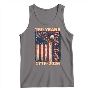 250th Anniversary USA Patriotic Tank Top 250 Years We The People Vintage Bald Eagle TS11 Deep Heather Print Your Wear