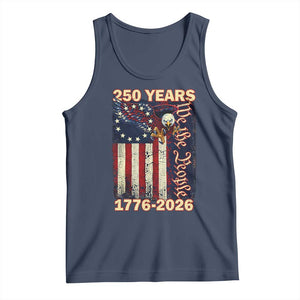250th Anniversary USA Patriotic Tank Top 250 Years We The People Vintage Bald Eagle TS11 Navy Print Your Wear