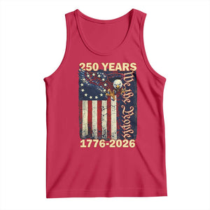 250th Anniversary USA Patriotic Tank Top 250 Years We The People Vintage Bald Eagle TS11 Red Print Your Wear