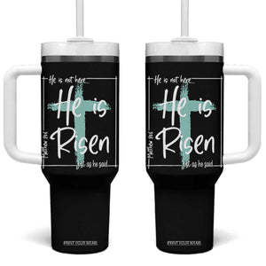 Easter He Is Risen Tumbler With Handle He Is Not Here Christian Cross TS11 One Size: 40 oz Black Print Your Wear