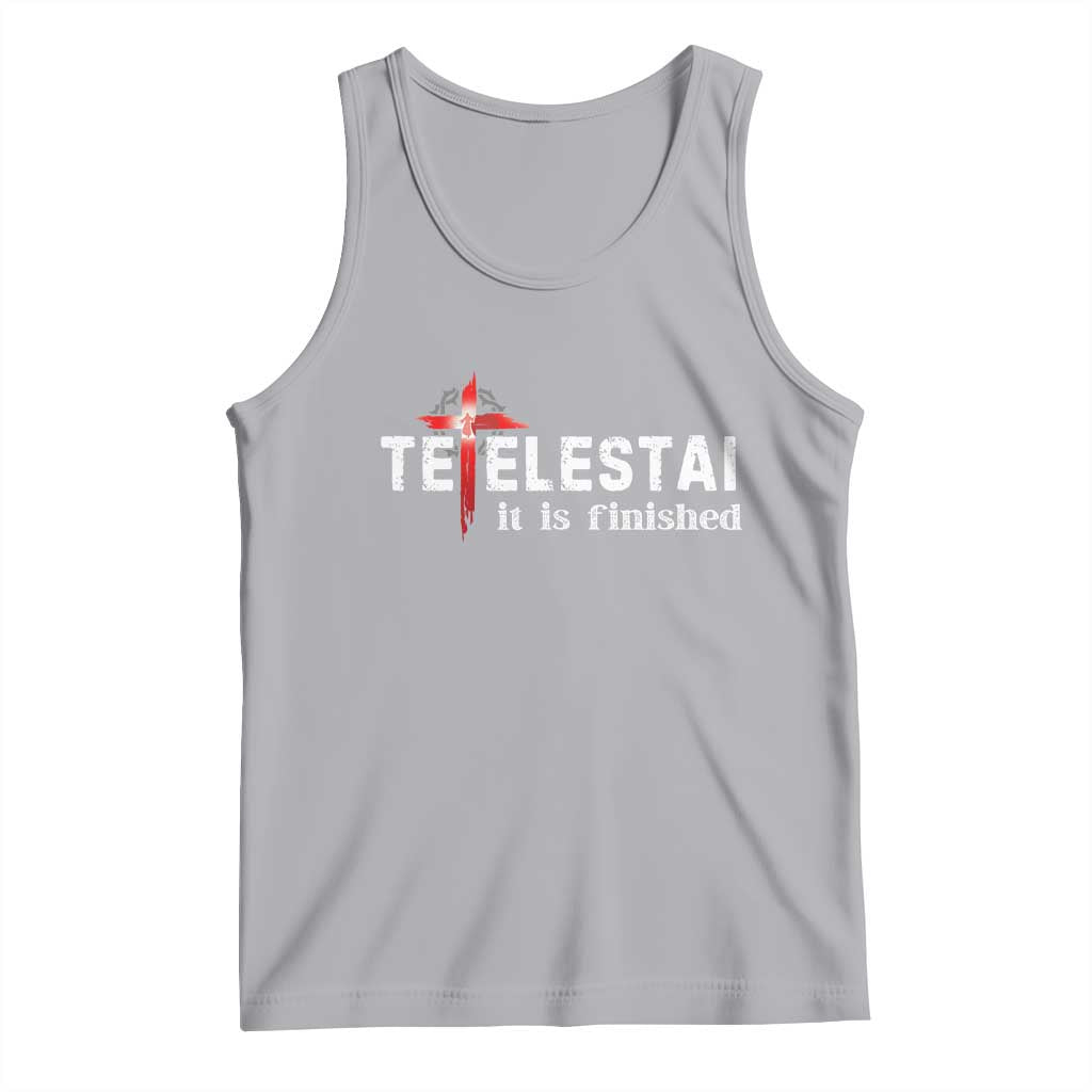 Tetelestai It Is Finished Tank Top Jesus Last Words Christian Easter TS11 Athletic Heather Print Your Wear