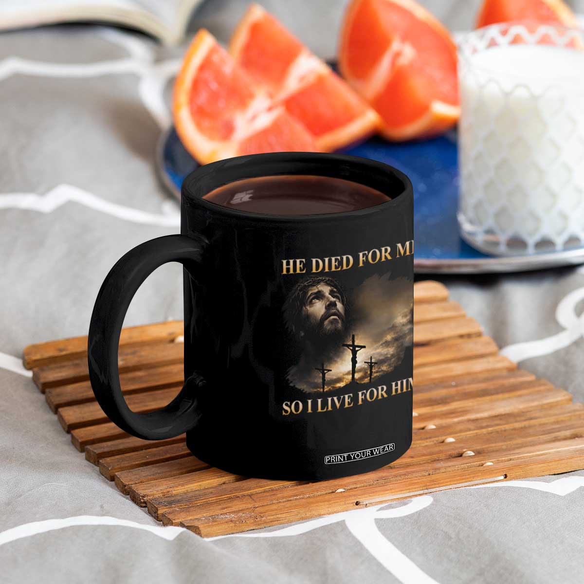 Jesus He Dided For Me So I Live For Him Coffee Mug Christian Religious Bible TS11 Print Your Wear