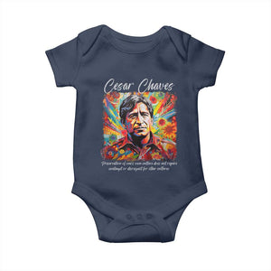 Cesar Chavez Baby Onesie Preservation Of Ones Own Culture Does Not Require Contempt TS11 Navy Print Your Wear
