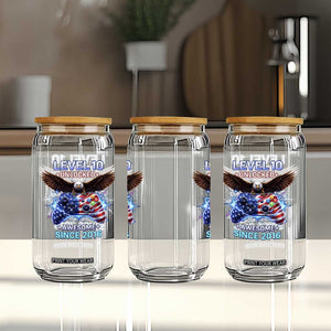 Funny 10th Birthday Glass Can Level 10 Unlocked Awesome Since 2016 USA Gamer TS11 Print Your Wear