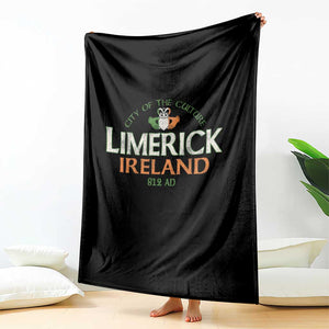 Limerick Ireland Throw Blanket City Of The Culture Est 812 AD TS11 Print Your Wear