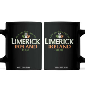 Limerick Ireland Coffee Mug City Of The Culture Est 812 AD TS11 Black Print Your Wear