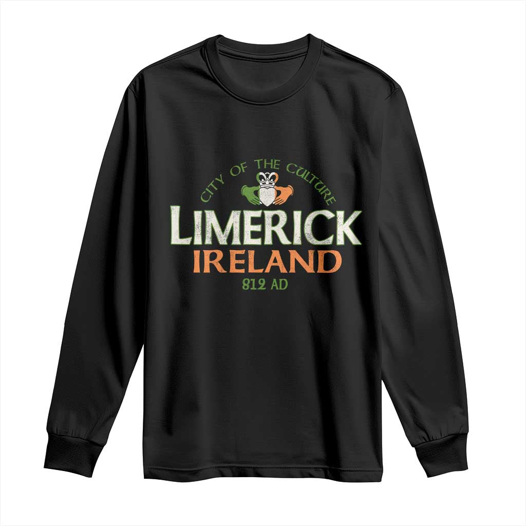 Limerick Ireland Long Sleeve Shirt City Of The Culture Est 812 AD TS11 Black Print Your Wear
