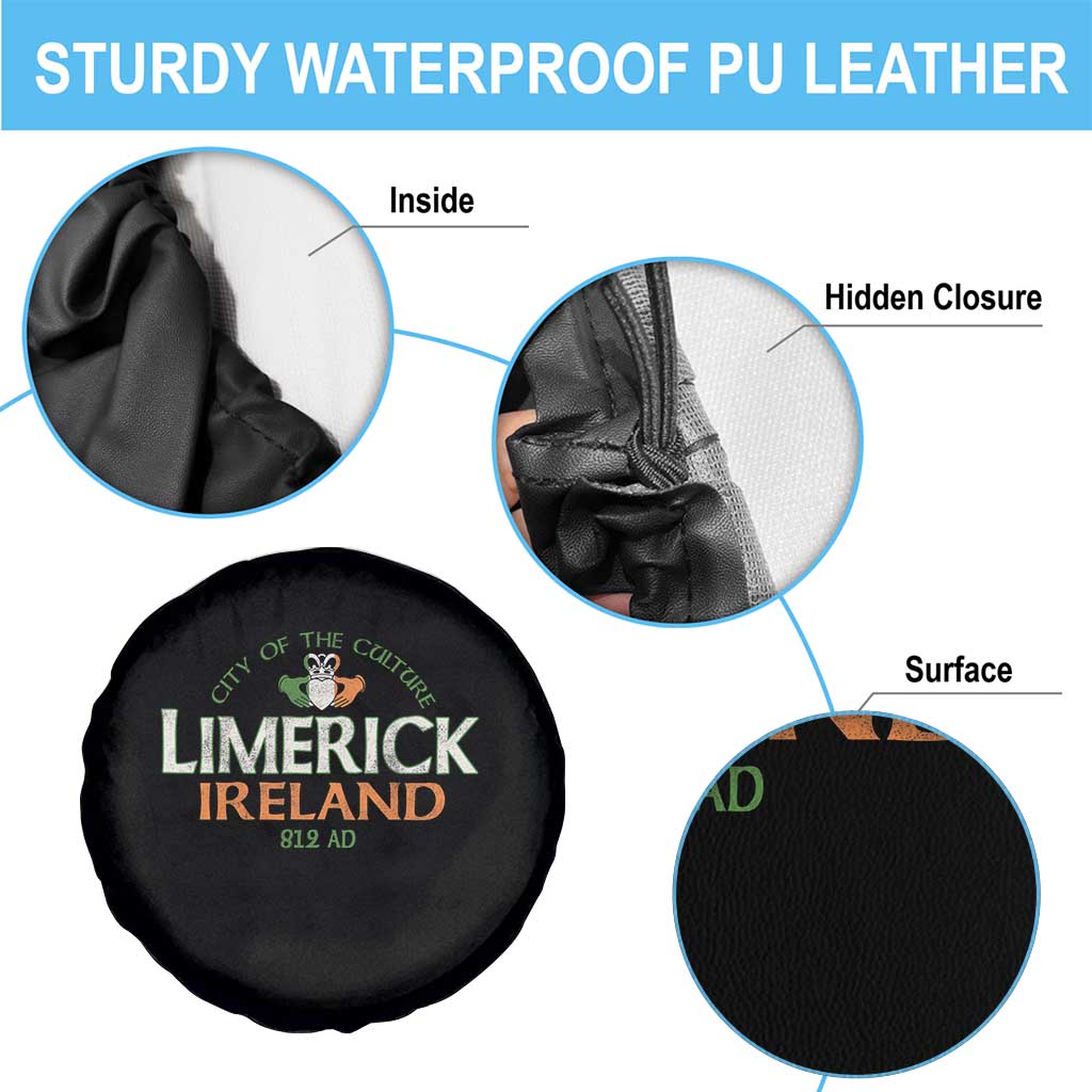 Limerick Ireland Spare Tire Cover City Of The Culture Est 812 AD TS11 Print Your Wear
