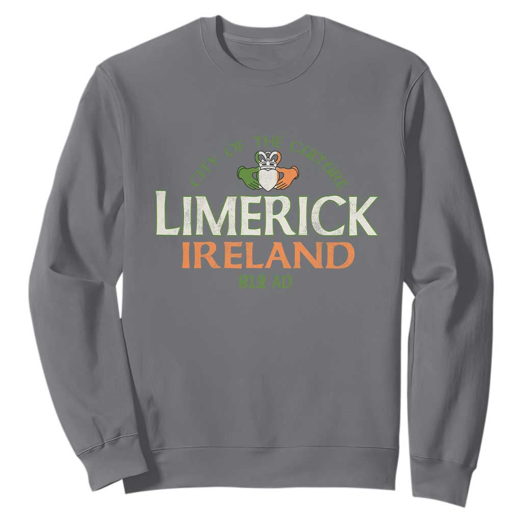 Limerick Ireland Sweatshirt City Of The Culture Est 812 AD TS11 Charcoal Print Your Wear