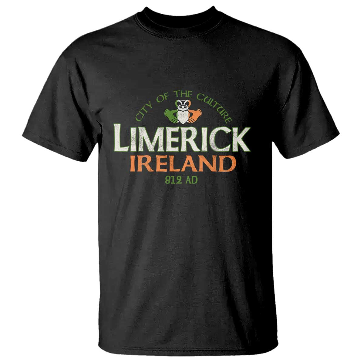 Limerick Ireland T Shirt City Of The Culture Est 812 AD TS11 Black Print Your Wear