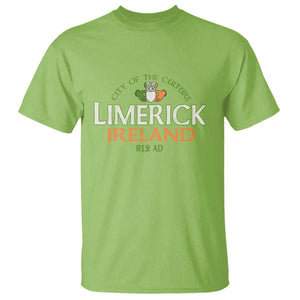 Limerick Ireland T Shirt City Of The Culture Est 812 AD TS11 Lime Print Your Wear