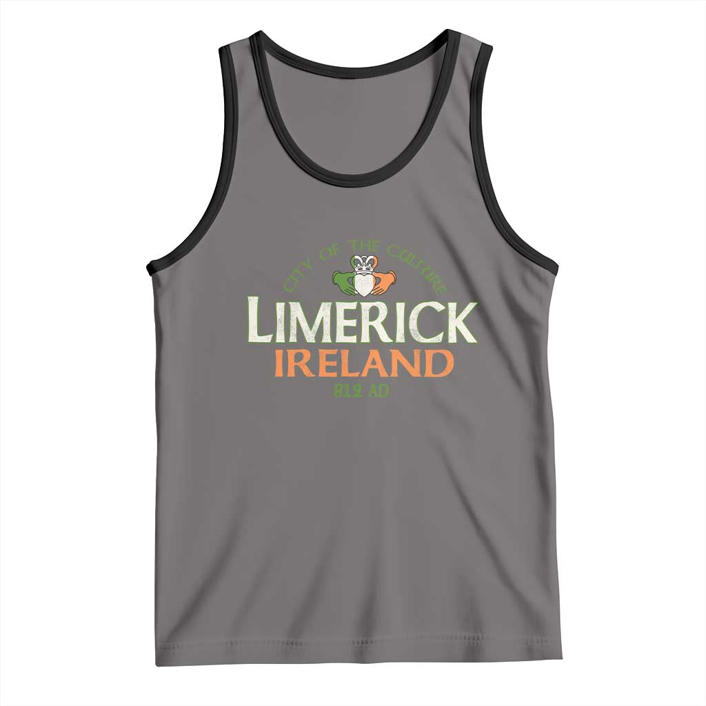 Limerick Ireland Tank Top City Of The Culture Est 812 AD TS11 Deep Heather Black Print Your Wear