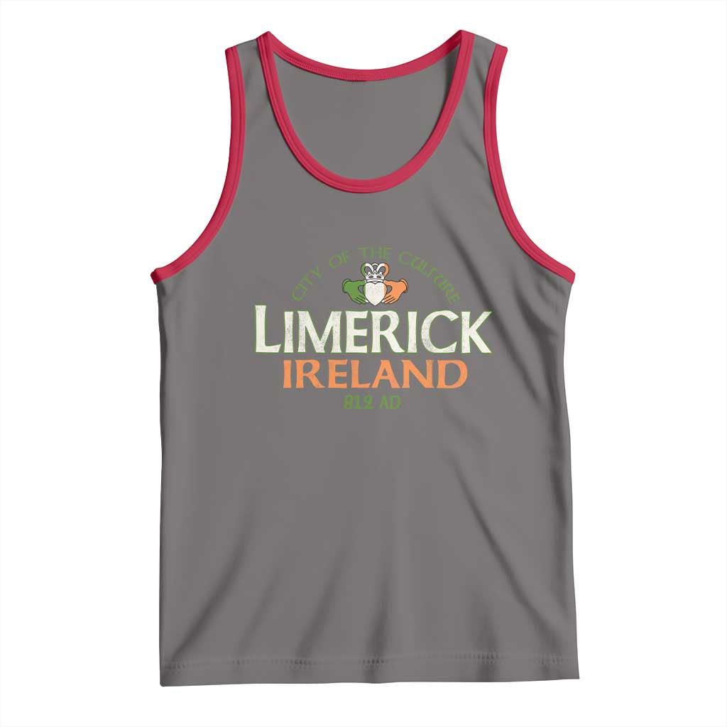 Limerick Ireland Tank Top City Of The Culture Est 812 AD TS11 Deep Heather Red Print Your Wear