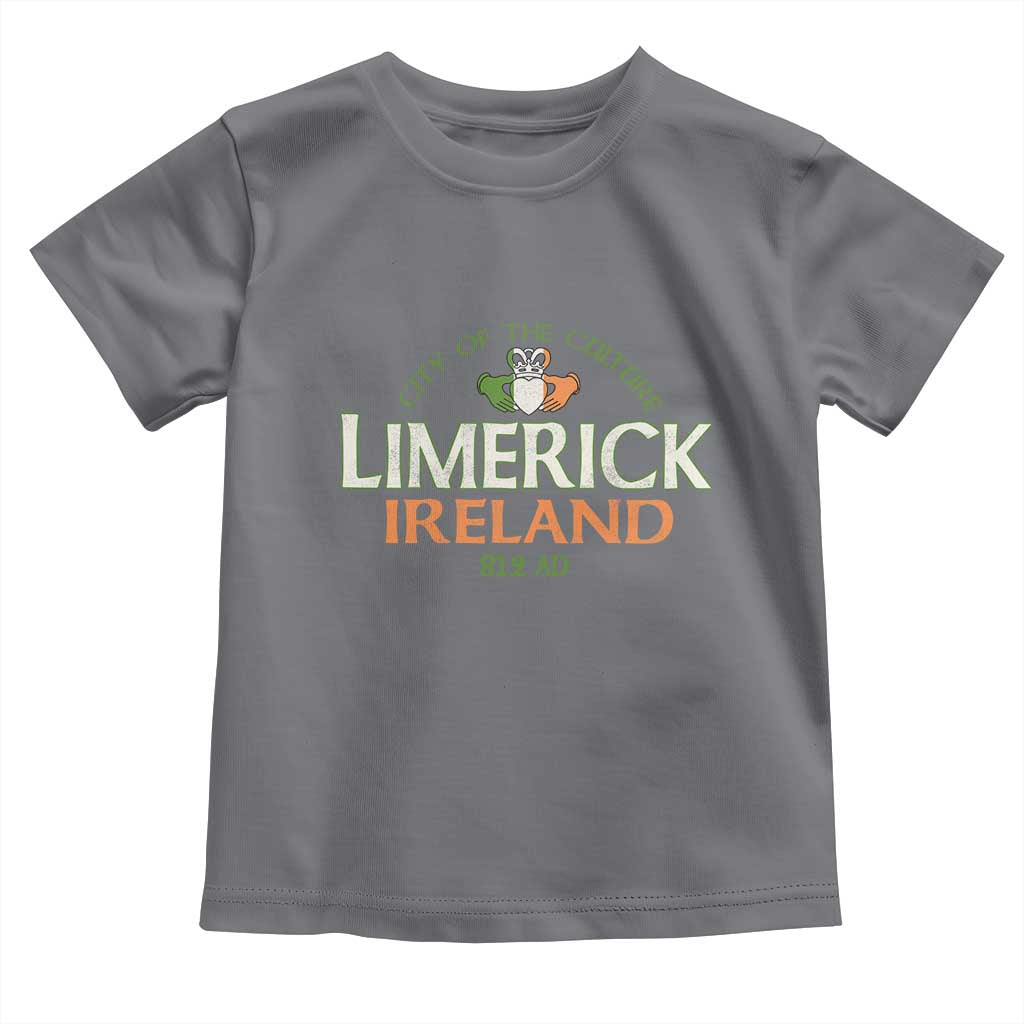 Limerick Ireland Toddler T Shirt City Of The Culture Est 812 AD TS11 Charcoal Print Your Wear