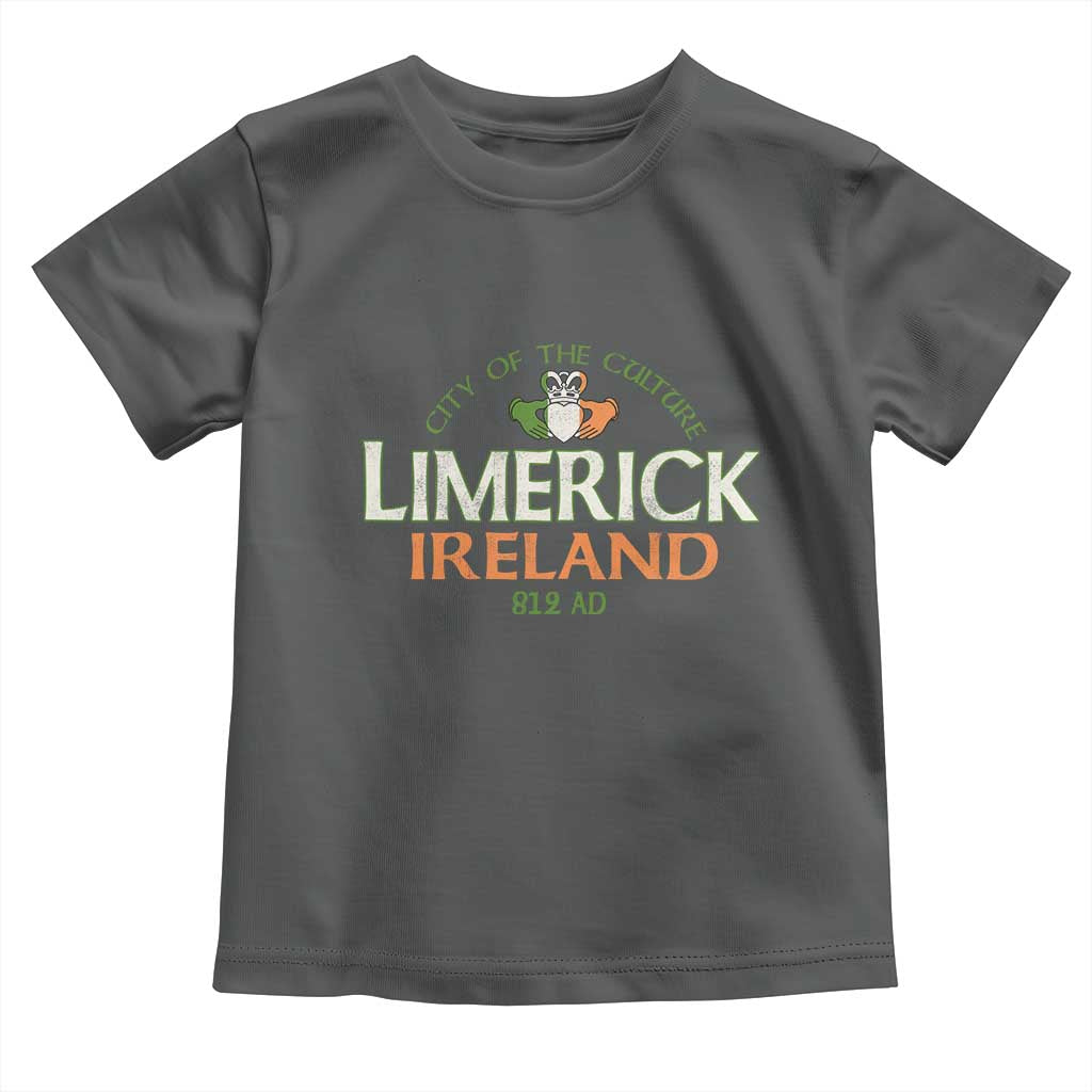 Limerick Ireland Toddler T Shirt City Of The Culture Est 812 AD TS11 Dark Heather Print Your Wear