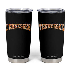 Tennessee Fan Tumbler Cup Orange Retro Checkered Varsity TN State TS11 Black Print Your Wear